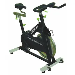 This upright exercise bike features a chain drive system and a black finish. The overall length is 40 inches. Suitable for indoor fitness training in commercial gyms, rehabilitation centers, and home exercise settings.