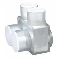 BURNDY Multitap Connector: 2 Port, Single-Sided Entry, 4 AWG – 600 kcmil Wire Size, Clear (MPN BIT600)