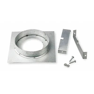 AMERI-VENT Firestop Support Plate: 4 in Duct, 26 ga Base Thick, Steel, 1 3/8 in Base Ht - Ceiling & Floor Firestop Supports