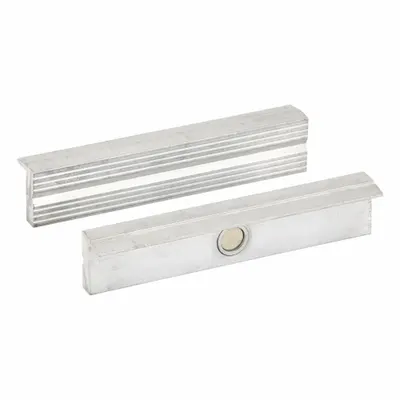 WESTWARD Magnetic Jaw Cap: Aluminum, For 5 1/2 in Vise Jaw Wd, 5 1/2 in Jaw Cap Wd - Magnetic Vise Jaw Caps