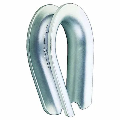 CROSBY Thimble: 5/16 in Compatible Rope Dia, Carbon Steel, 2 29/64 in Overall Lg - Thimbles