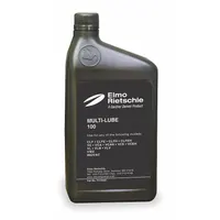 Vacuum pump oil in a 1-quart bottle with ISO Viscosity Grade 100 and Viscosity Index 105. Used for lubrication and sealing in rotary vane vacuum pumps to maintain performance and extend service life