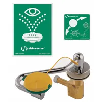 HAWS Plumbed Eyewash: Std, Eyes and Face Coverage, Swing Left/Swing Right, Center, Barrier Free (MPN 7611)