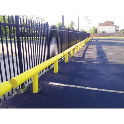 IDEAL SHIELD Guard Rail System: Straight, 14 3/4 in Top Rail Ht, 1 in Mounting Hole Dia - Low-Profile Pipe-Style Guardrails