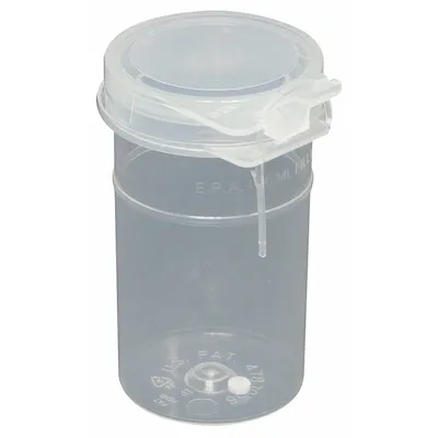 QORPAK Vial: Sample, Polypropylene, 120 mL, 43 mm Body Dia, Sterile, Natural, Square - Plastic Lab Vials