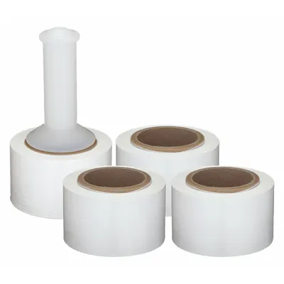 OEM Approved Vendor Opaque Stretch Wrap with Handle, Std Duty, 80 ga, 5 in x 4 Pack