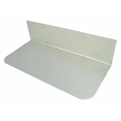 This nose/toe plate is a hand truck accessory used to replace or upgrade the load-supporting lip at the base of a hand truck. It measures 18 inches in overall length and 8 1/2 inches in overall width. Suitable for transporting boxes, drums, or equipment in warehouses and industrial facilities.