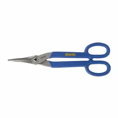 Straight-cutting duckbill snip with stainless steel blades, steel body, and plastic handle. Overall length 12-3/4 in, cutting length 2-3/4 in. Cuts 24 ga stainless steel. Suitable for sheet metal cutting in HVAC, automotive, and general fabrication applications.