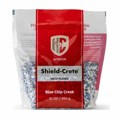 H&C Floor Chips: Black/Blue/White/Gray, 250 lb/sq ft Coverage Area - Floor Chips & Flakes