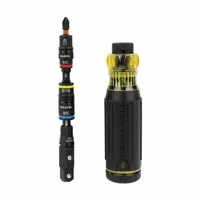 KLEIN TOOLS: Nut Driver/Phillips/Slotted/Square/Torx Tip, 7 1/4 in Overall Lg, Magnetic, 32517HD