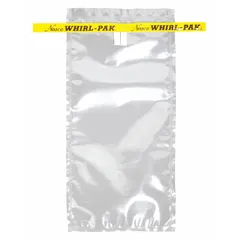 Clear, sterile standard bag with 18 fl oz (532 mL) capacity and 9-inch overall length. Meets EPA standards for sample collection and transport. Suitable for liquid or semi-solid samples in environmental and industrial testing.