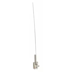 Fixed rod lever actuator for limit switches. Rod-style actuator with a maximum arm/operator length of 12 inches. Used to mechanically actuate limit switches in industrial machinery and conveyor systems for position sensing and safety interlock applications.