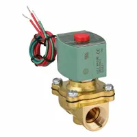REDHAT Solenoid Valve: 2-Way, Normally Closed, 3/4 in Pipe Size, 12V DC, Watertight, High Flow (MPN 8210G009LF 12/DC)