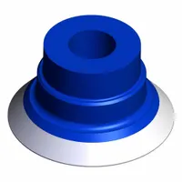 SMC Vacuum Pad: Flat, w/o Adapter, 35 mm Pad Dia, Food Grade Silicone Rubber, Blue, 19 mm Pad Ht, 40 (MPN ZP3P-35PTSF)