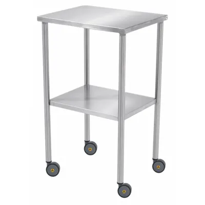 BLICKMAN Instrument Table: 18 in Overall Wd, 34 in Overall Ht, 33 in Overall Lg - Fixed-Height Stainless Steel Surfaced Lab Tables