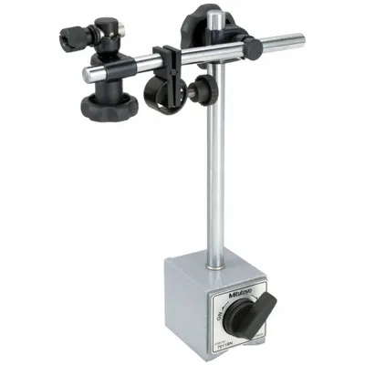 MITUTOYO Magnetic-Base Indicator Holder: Magnetic-Base Indicator Holder, Rigid Arm - Magnetic Base Indicator Holders