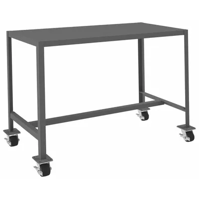 DURHAM MFG Work Table: Fixed Ht, Steel, 48 in x 24 in - Steel-Top Mobile Worktables