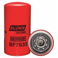 BALDWIN FILTERS Fuel Filter: Spin-On, 3 11/16 in Outside Dia, 1"-14 Thread Size, Cellulose, BF7633