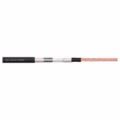 Single-conductor spindle cable with 4 AWG conductor and TPR jacket. No ground conductor. Sold by the foot. Minimum bend radius factor 5 x OD for fixed installation, 8 x OD for flexible applications. Suitable for power transmission in industrial machinery and automation equipment.