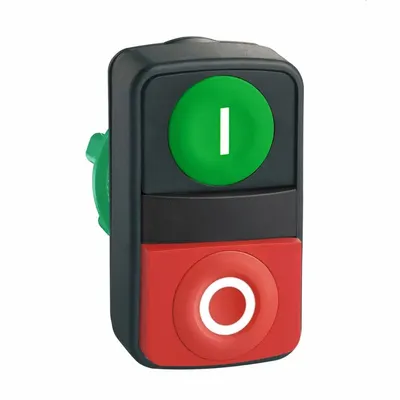 SCHNEIDER Multihead Operator: Illuminated, 2 Button, Flush Profile - Illuminated Multihead Push-Button Operators