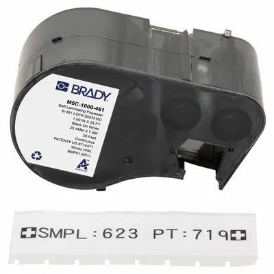 BRADY M5C-1000-461 Thermal Transfer Continuous Label Roll Cartridge - Brady Thermal Transfer Continuous Label Roll Cartridges