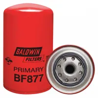 BALDWIN FILTERS Fuel Filter: Spin-On, 4 1/4 in Outside Dia, 13/16"-18 Thread Size, Cellulose, BF877