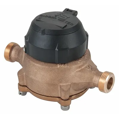 BADGER Mechanical Flowmeter: Mechanical Flowmeter, Water, Bronze, 5/8 in NPT - Nutating Disc Flowmeters for Water