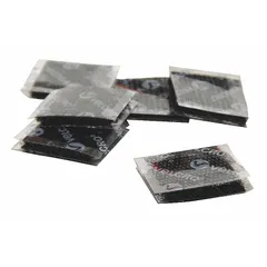 Pre-cut square hook-and-loop fastener made of nylon in black. Each square measures 1 inch by 1 inch. Suitable for bundling, mounting, and securing lightweight components in industrial maintenance, electrical panel wiring, and assembly applications.