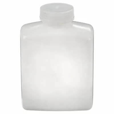 GLOBE SCIENTIFIC Sampling Bottle: 1 L, 33.81 fl oz, HDPE, Natural - HDPE Rectangular Lab Bottles