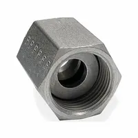 Steel compression fitting for 3/4 in OD tubing with 1 3/16-12 thread and 9,200 psi maximum operating pressure. Used in high-pressure fluid systems requiring reliable sealing