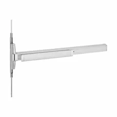 Concealed vertical rod exit device with touchbar style and lever outside trim, finished in gray. Suitable for commercial egress doors requiring a concealed rod appearance. Not ADA compliant or ligature-resistant.