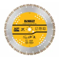 DEWALT Diamond Saw Blade: Block/Brick/Concrete, 14 in Blade Dia., 1 in Arbor Size, Wet/Dry, Better (MPN DW4741T)