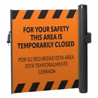 MODUS Mounted Barrier: Fixed Mount, 11 1/2 ft Belt Lg, Restricted Access Messaging, Orange (MPN ZP+MPP-O-IH)