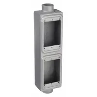 APPLETON ELECTRIC Electrical Box: Iron, Rectangular, 2 Gangs, 3/4 in Hub Size, 40 cu in Capacity (MPN FSC-2T-75)
