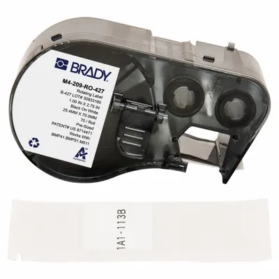 BRADY M4-209-RO-427 Wraparound Label Cartridge - Brady Precut Label Roll Cartridges
