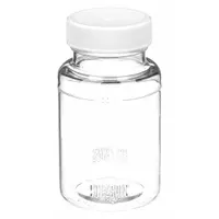 APPROVED VENDOR Sampling Bottle: Polystyrene, 120 mL, 4.05 fl oz, Closure Included, Colorless