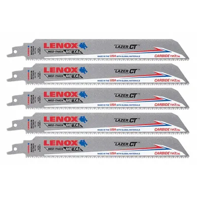 LENOX Reciprocating Saw Blade: 10 Teeth per Inch, 9 in Blade Lg, 0.05 in Blade Thick - Thick-Metal-Cutting Blades
