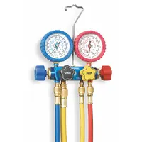 IMPERIAL Manifold Gauge: 4 Valves, 4 Hoses, Series 600, For R-134A (MPN 631-CKP)
