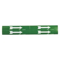 Pipe Marker: Green, White, 7 in Wd, Vinyl, 7 in Roll Wd, 1 1/8 in Lg (MPN 93257)