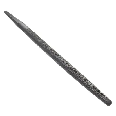 WESTWARD Machinists File: Round, Double-Cut, Safe Edge Cut, Smooth Cut, 6 in Lg without Tang - Double-Cut Round Files
