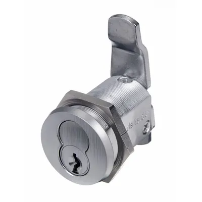 DELTA LOCK Cam Lock: Interchangeable Core Keyed Cam Lock, Chrome-Plated - Interchangeable Core Keyed Cam Locks