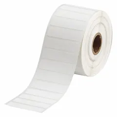 Precut label roll made of polypropylene with a white matte finish. Designed for use with BBP12 printer series. Suitable for applications requiring labels that withstand autoclaving or cryogenic conditions.