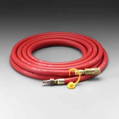 3M Airline Hose: 25 ft Hose Lg, 1/2 in Hose Inside Dia, 3/8 in MPT, 125 psi Max Pressure - 3M SAR Airline Hoses