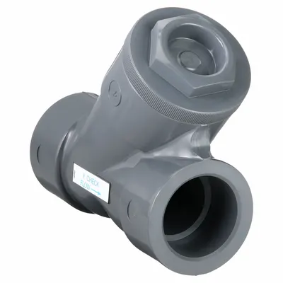 HAYWARD Y Check Valve: Piston, Y-Style Valve Body, 1 in Pipe Size, Socket x Socket - PVC Y Piston Check Valves
