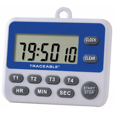 TRACEABLE Digital Timer: Operate Multiple Timers Simultanseously, 5/8 in x 2 3/8 in x 2 3/4 in - Digital Timers