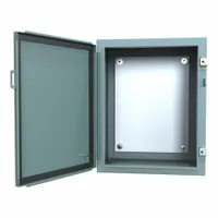 HAMMOND Electrical Enclosure: Steel, 20 in x 16 in x 12 in, NEMA 12/13, w/Panel, Solid Cover, Hinged (MPN 1418C12)
