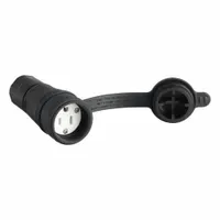 Straight Blade Connector: 5-15R, 125V AC, 15 A, 2 Pole, 3 Wire, Black (MPN HBL15W47BK)