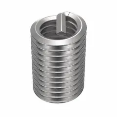 Free-running helical insert with tanged tang for thread repair or reinforcement. Thread size 1/2"-13, right-hand coarse thread. Supplied in plain finish, 100 pieces per pack. Suitable for restoring or reinforcing internal threads in metal components.