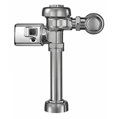 This battery-operated, exposed automatic flush valve delivers 1.28 gallons per flush. It features a top spud location and an 11-1/2 in rough-in, suitable for commercial toilet installations requiring reliable, sensor-activated flushing.