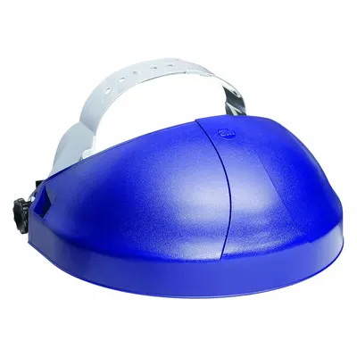 3M Headgear: Plastic, Blue, Ratchet Suspension Adjustment Type - 3M Crowns for Stand-Alone Face Shields